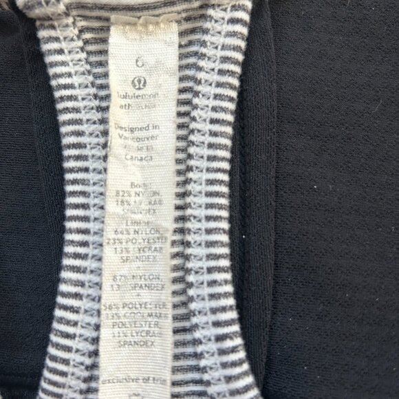 Lululemon No Limits Tank  - Tonka Stripe Cashew & Heathered Black - US 6 - Picture 10 of 10